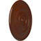 Ekena Millwork Traditional Reece Medallion (Canopies up to 5 7/8"), 24 3/8"OD x 1 1/8"P, Burnished Mahogany Crackle CM24REBMC - alternate 3